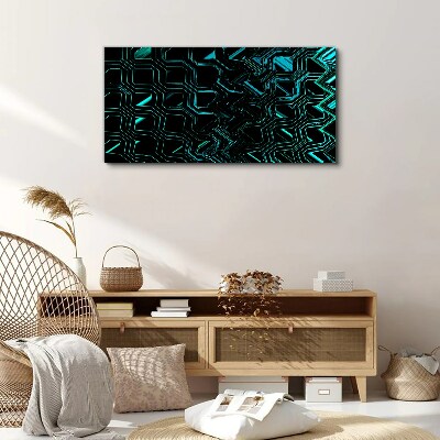 Foto auf leinwand Geometrie in Türkistönen