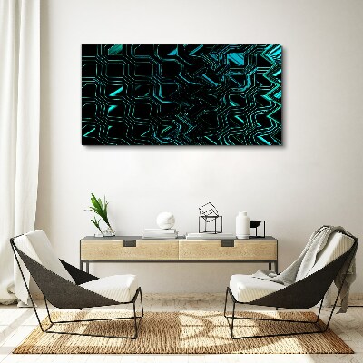 Foto auf leinwand Geometrie in Türkistönen