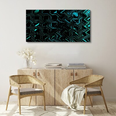 Foto auf leinwand Geometrie in Türkistönen
