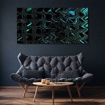 Foto auf leinwand Geometrie in Türkistönen