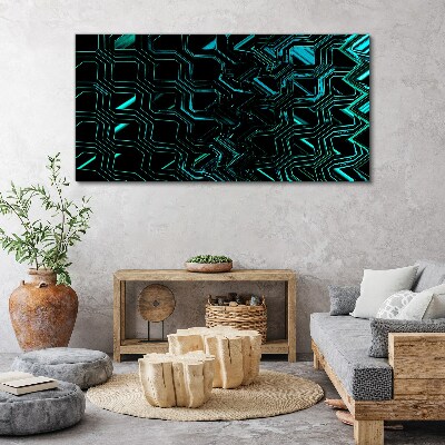 Foto auf leinwand Geometrie in Türkistönen
