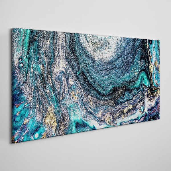 Foto auf leinwand Kosmische Wellen in Blautönen