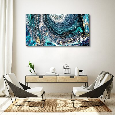 Foto auf leinwand Kosmische Wellen in Blautönen