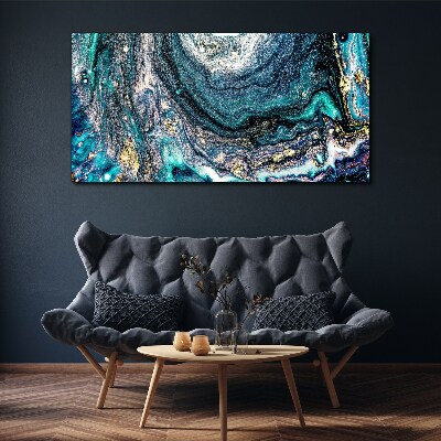 Foto auf leinwand Kosmische Wellen in Blautönen
