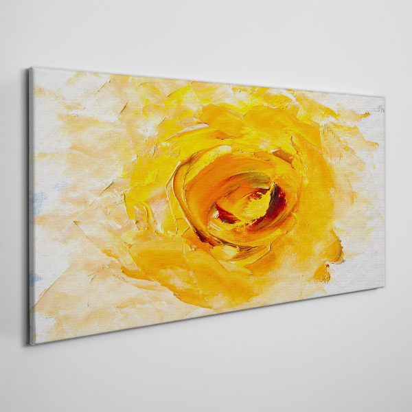 Bild auf leinwand Gelbe Rose auf hellem Hintergrund