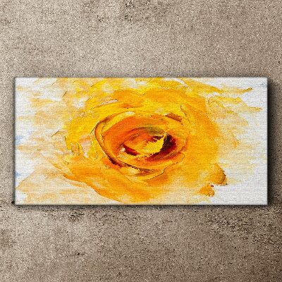Bild auf leinwand Gelbe Rose auf hellem Hintergrund