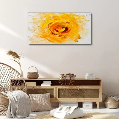 Bild auf leinwand Gelbe Rose auf hellem Hintergrund