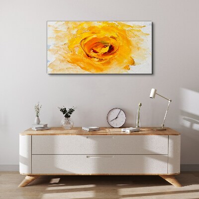 Bild auf leinwand Gelbe Rose auf hellem Hintergrund