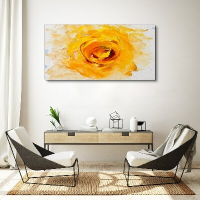 Bild auf leinwand Gelbe Rose auf hellem Hintergrund