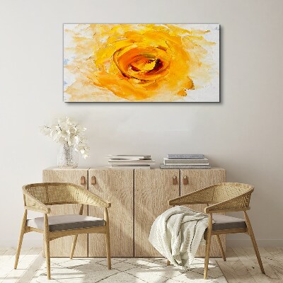 Bild auf leinwand Gelbe Rose auf hellem Hintergrund