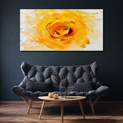 Bild auf leinwand Gelbe Rose auf hellem Hintergrund