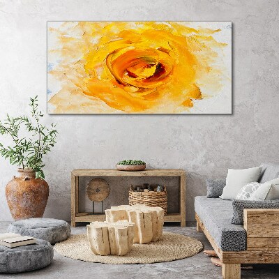 Bild auf leinwand Gelbe Rose auf hellem Hintergrund