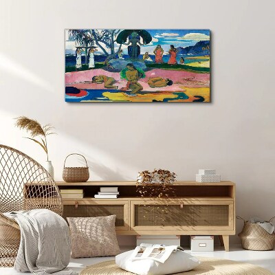 Foto auf leinwand Tropische Szene mit Figuren