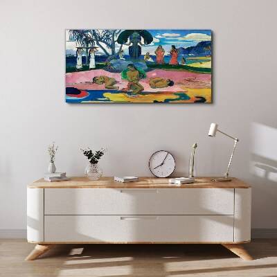 Foto auf leinwand Tropische Szene mit Figuren