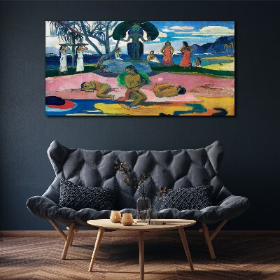 Foto auf leinwand Tropische Szene mit Figuren