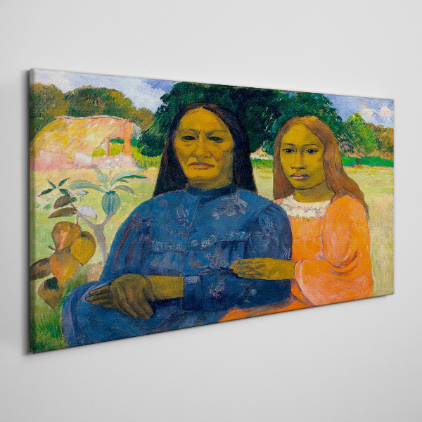 Foto auf leinwand Zwei Frauen von Paul Gauguin