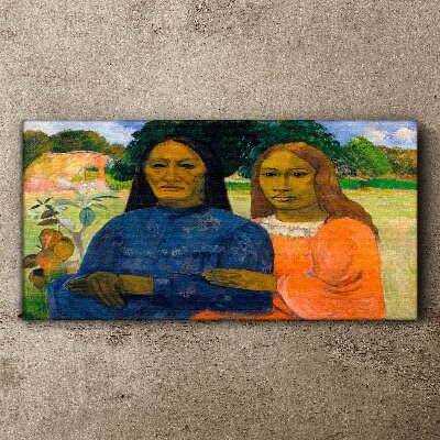 Foto auf leinwand Zwei Frauen von Paul Gauguin