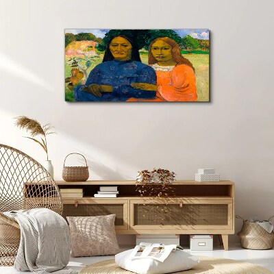 Foto auf leinwand Zwei Frauen von Paul Gauguin