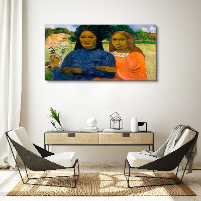 Foto auf leinwand Zwei Frauen von Paul Gauguin