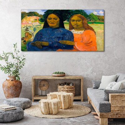 Foto auf leinwand Zwei Frauen von Paul Gauguin