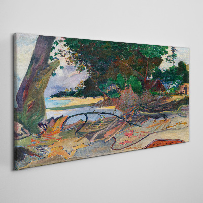 Foto auf leinwand Tropische Landschaft mit Bäumen