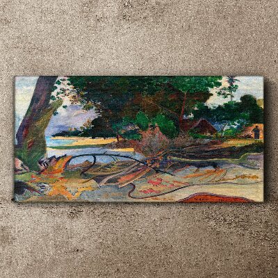 Foto auf leinwand Tropische Landschaft mit Bäumen