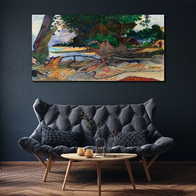 Foto auf leinwand Tropische Landschaft mit Bäumen