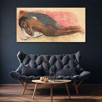 Wandbild Schlafende Figur auf einem Kissen