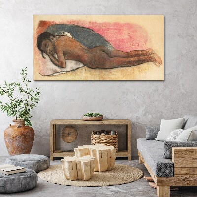 Wandbild Schlafende Figur auf einem Kissen