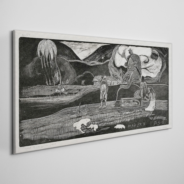 Foto auf leinwand Landschaft mit Figur und Natur