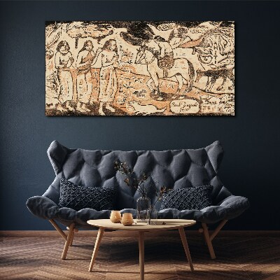 Foto leinwand Historische Szene vor der Kulisse der Natur