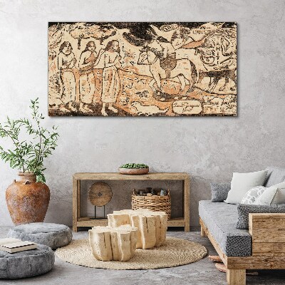 Foto leinwand Historische Szene vor der Kulisse der Natur