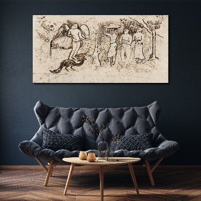 Foto auf leinwand Mythologische Szenen mit Engeln und Tieren