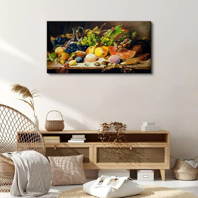 Foto auf leinwand Stillleben mit Früchten und einem Gefäß