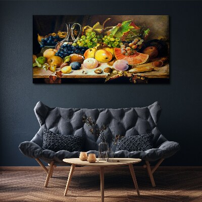 Foto auf leinwand Stillleben mit Früchten und einem Gefäß
