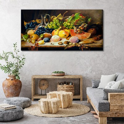 Foto auf leinwand Stillleben mit Früchten und einem Gefäß