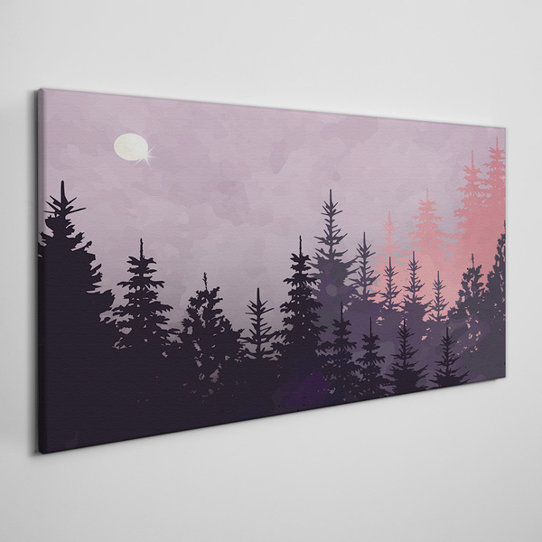 Foto leinwand Sonnenuntergang im Wald