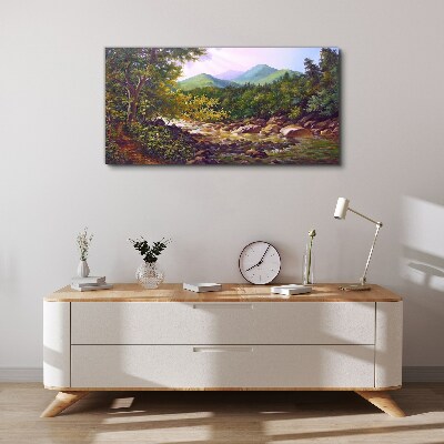 Foto auf leinwand Friedliche Berglandschaft