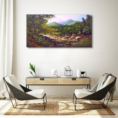 Foto auf leinwand Friedliche Berglandschaft
