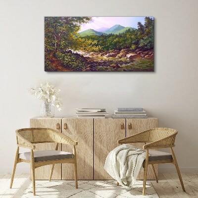 Foto auf leinwand Friedliche Berglandschaft