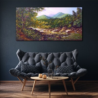 Foto auf leinwand Friedliche Berglandschaft