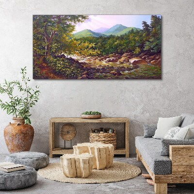Foto auf leinwand Friedliche Berglandschaft