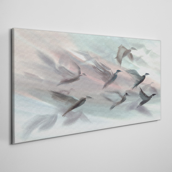 Bild auf leinwand Vogelflug in pastellfarbener Aura
