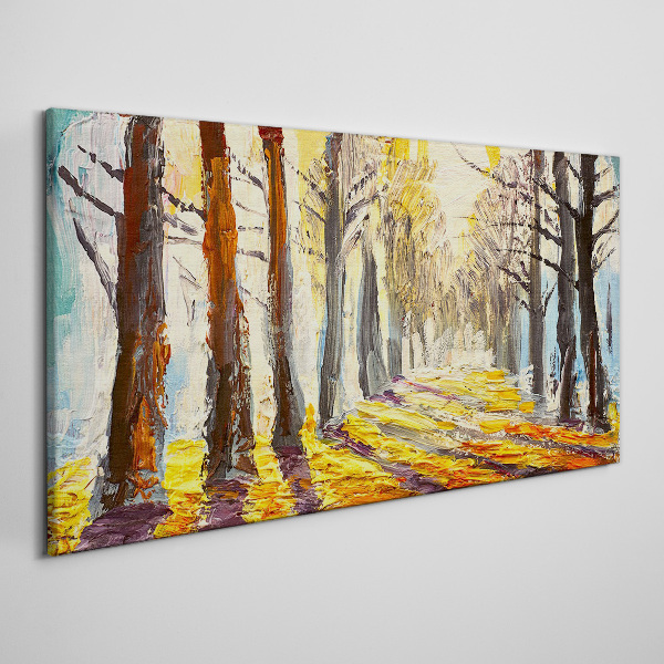 Foto auf leinwand Herbstliche Baumallee