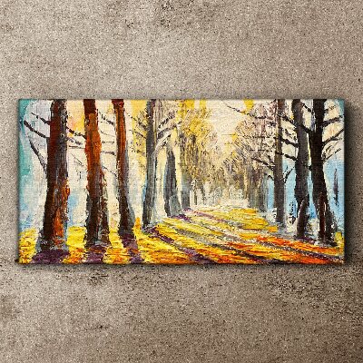 Foto auf leinwand Herbstliche Baumallee