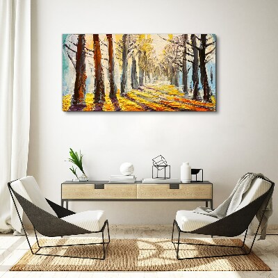 Foto auf leinwand Herbstliche Baumallee