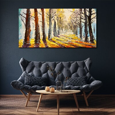 Foto auf leinwand Herbstliche Baumallee