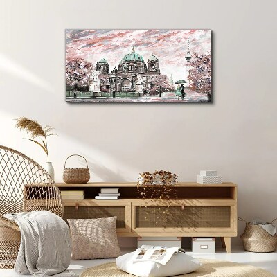 Foto auf leinwand Berliner Architektur in Frühlingsfarben