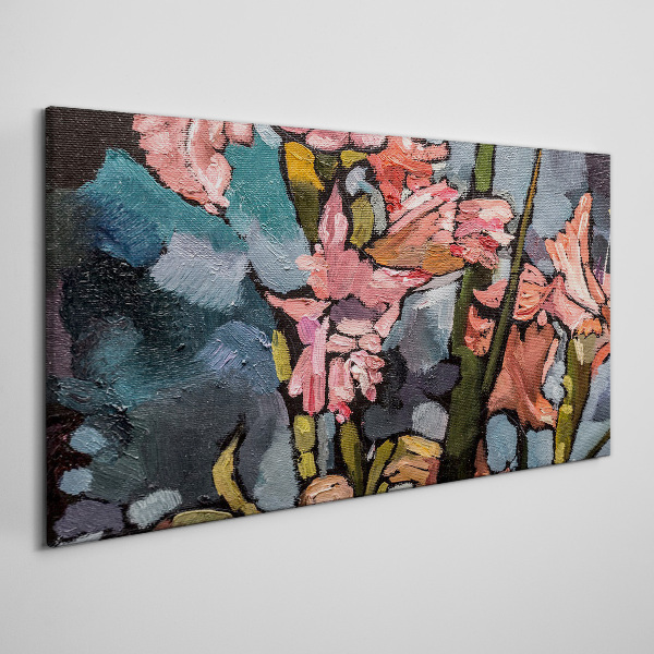 Foto auf leinwand Blumenlandschaft in Rosatönen