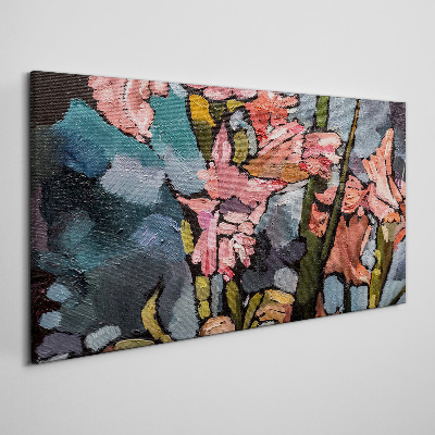 Foto auf leinwand Blumenlandschaft in Rosatönen